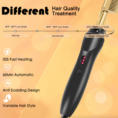 Hair Straightener Comb Pro Electric Beard Straightening Comb Heat Hot