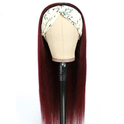 Headband Straight Human Hair Wig