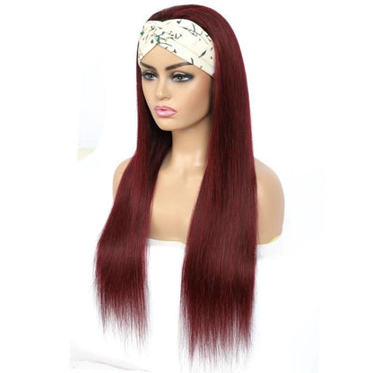 Headband Straight Human Hair Wig