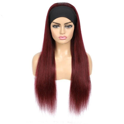 Headband Straight Human Hair Wig