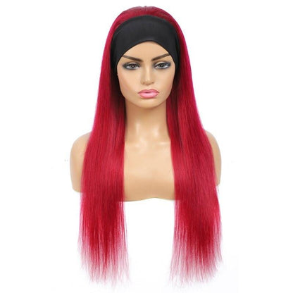 Headband Straight Human Hair Wig