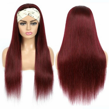 Headband Straight Human Hair Wig