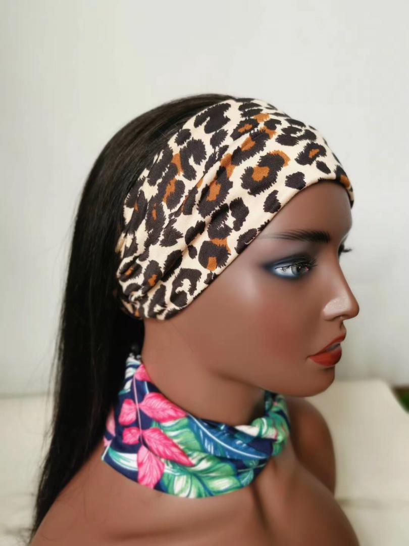 Headband Wig Straight Human Hair