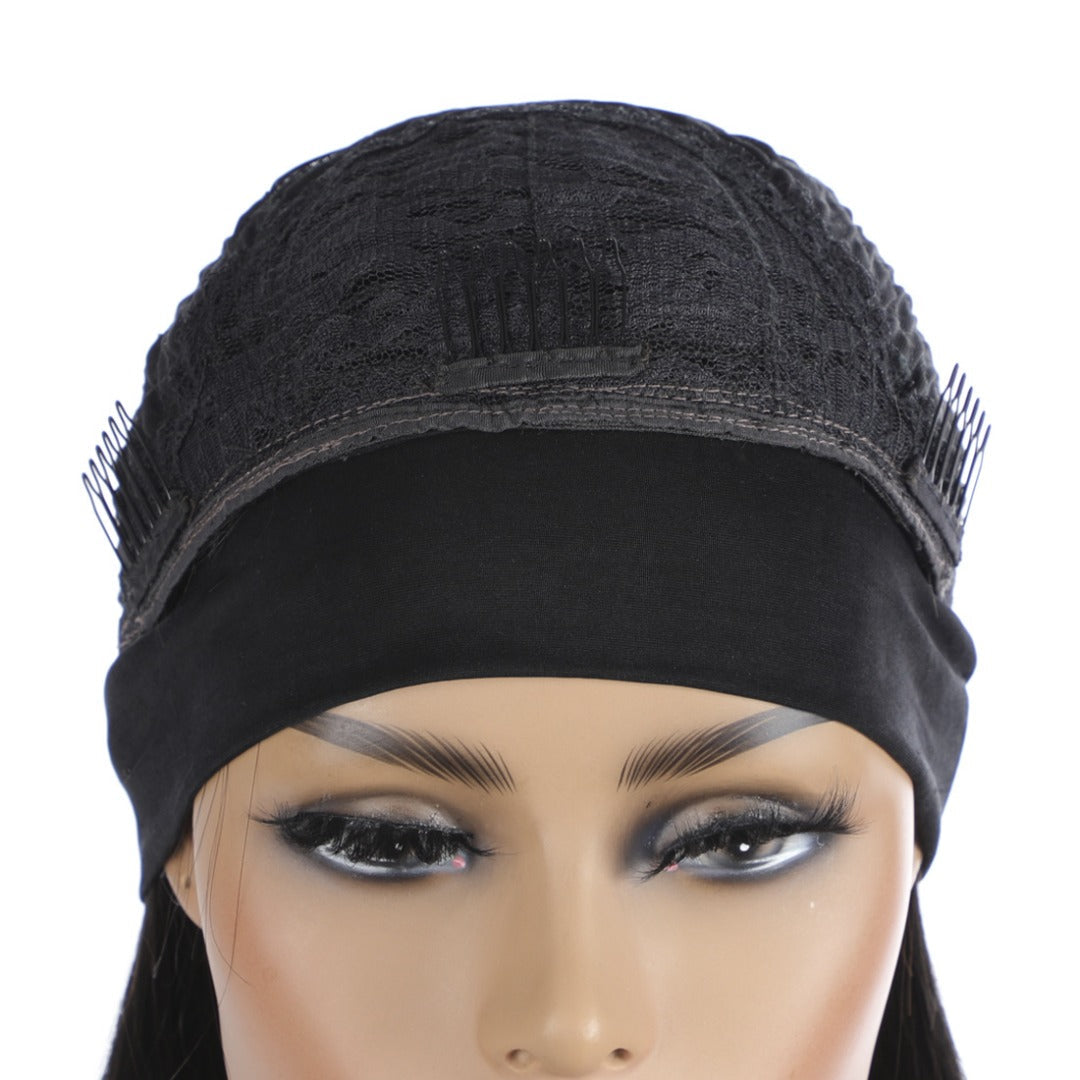 Headband Wig Straight Human Hair