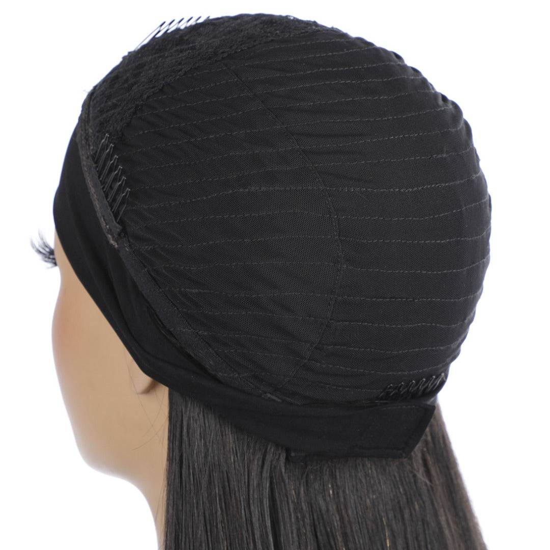 Headband Wig Straight Human Hair