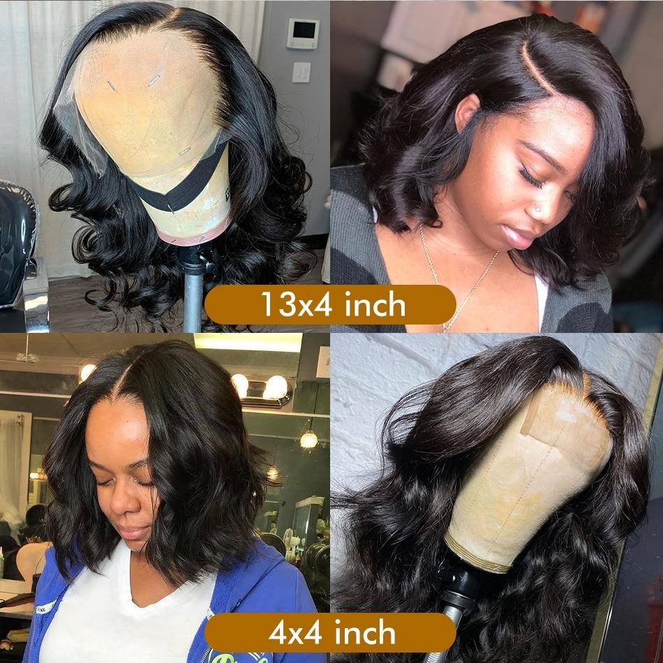 Body Wave 4x4 Short Bob 13x4 HD Lace Front Hair Wig